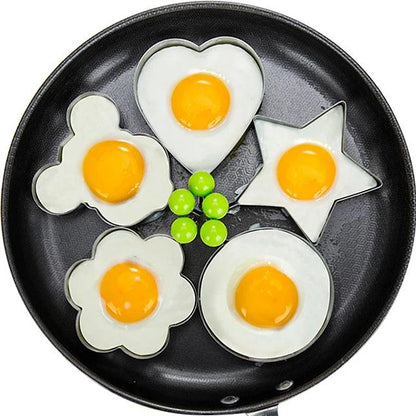 5-Pieces Set: Fried Egg Mold Pancake Rings Shaped Kitchen & Dining refund_fee:800