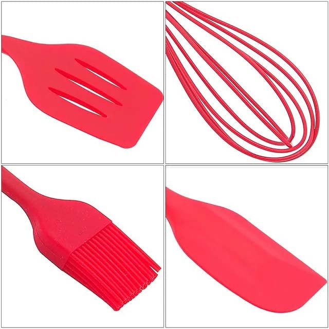 5-Pieces: Silicone Cooking Utensils Sets __stock:200 Kitchen & Dining refund_fee:800