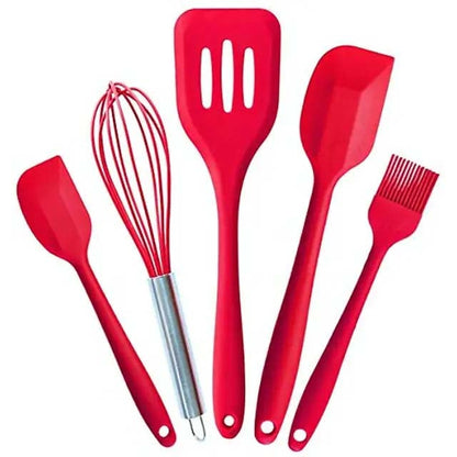 5-Pieces: Silicone Cooking Utensils Sets __stock:200 Kitchen & Dining refund_fee:800