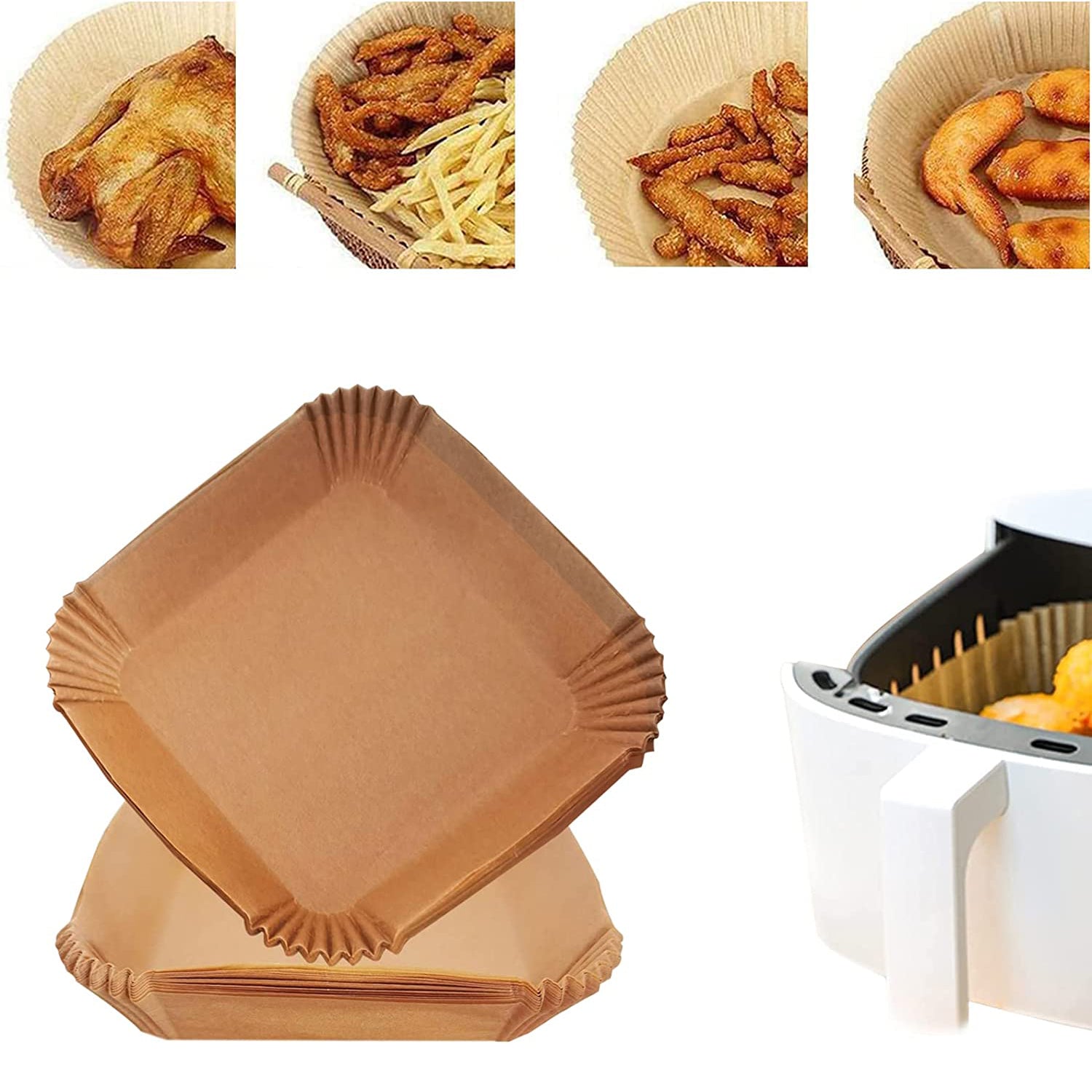 50-Pieces: Air Fryer Disposable Paper Liners __stock:200 Kitchen & Dining refund_fee:800