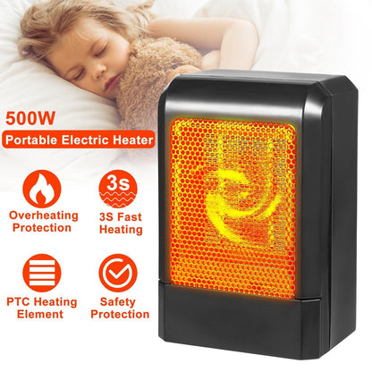 500W Ceramic Portable Electric Heater __stock:50 Household Appliances refund_fee:1200 Warranty