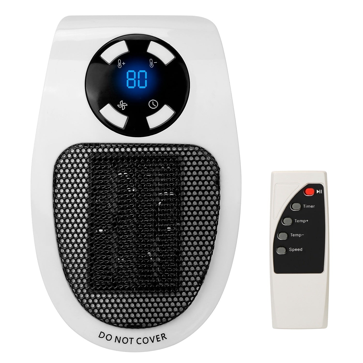 500W Portable Heater Fan Wall Outlet with Remote Control __stock:50 Household Appliances refund_fee:1200 Warranty