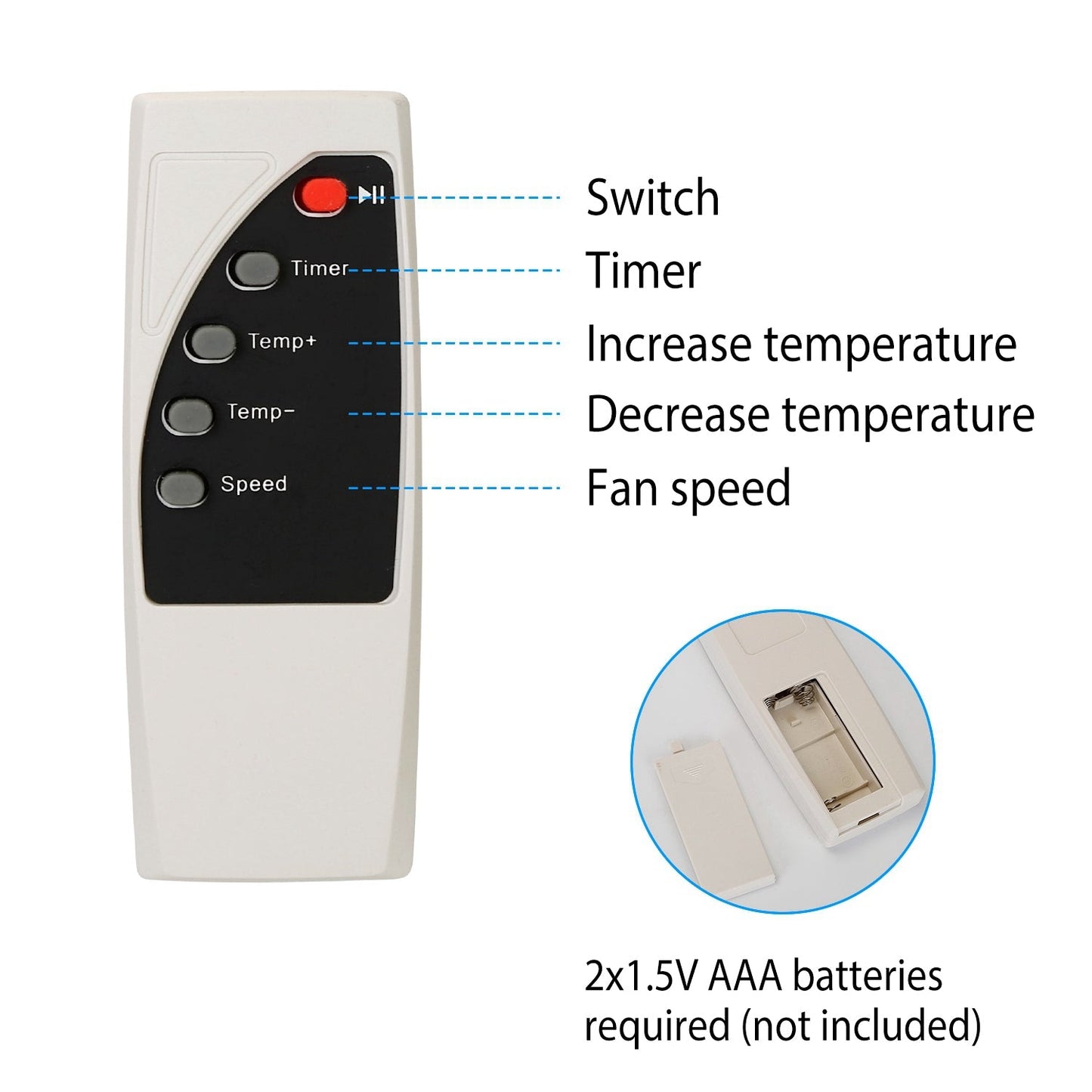 500W Portable Heater Fan Wall Outlet with Remote Control __stock:50 Household Appliances refund_fee:1200 Warranty