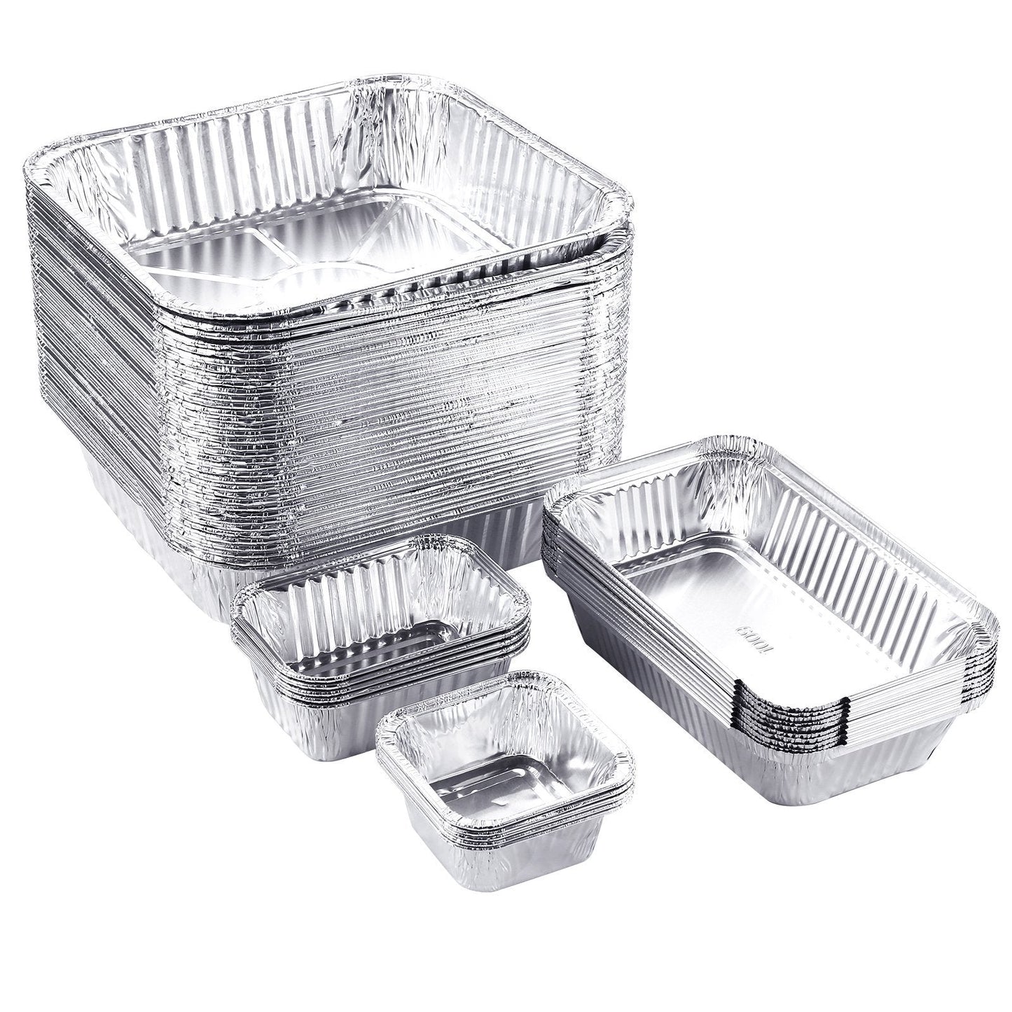 51-Packs: IMAGE 4 Size Aluminum Loaf Pans Disposable Premium Heavy-Duty Tin Foil __stock:50 Kitchen & Dining Low stock refund_fee:1200