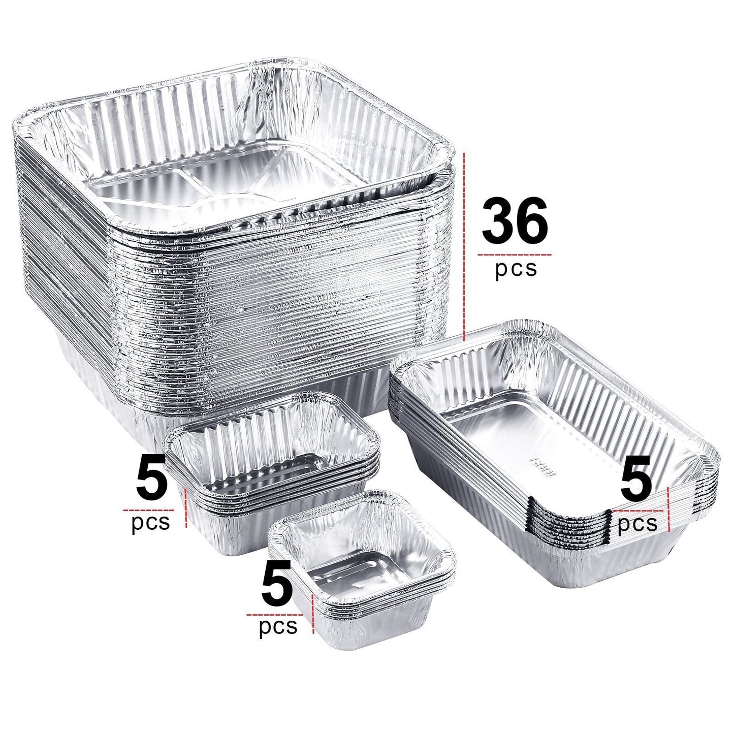 51-Packs: IMAGE 4 Size Aluminum Loaf Pans Disposable Premium Heavy-Duty Tin Foil __stock:50 Kitchen & Dining Low stock refund_fee:1200