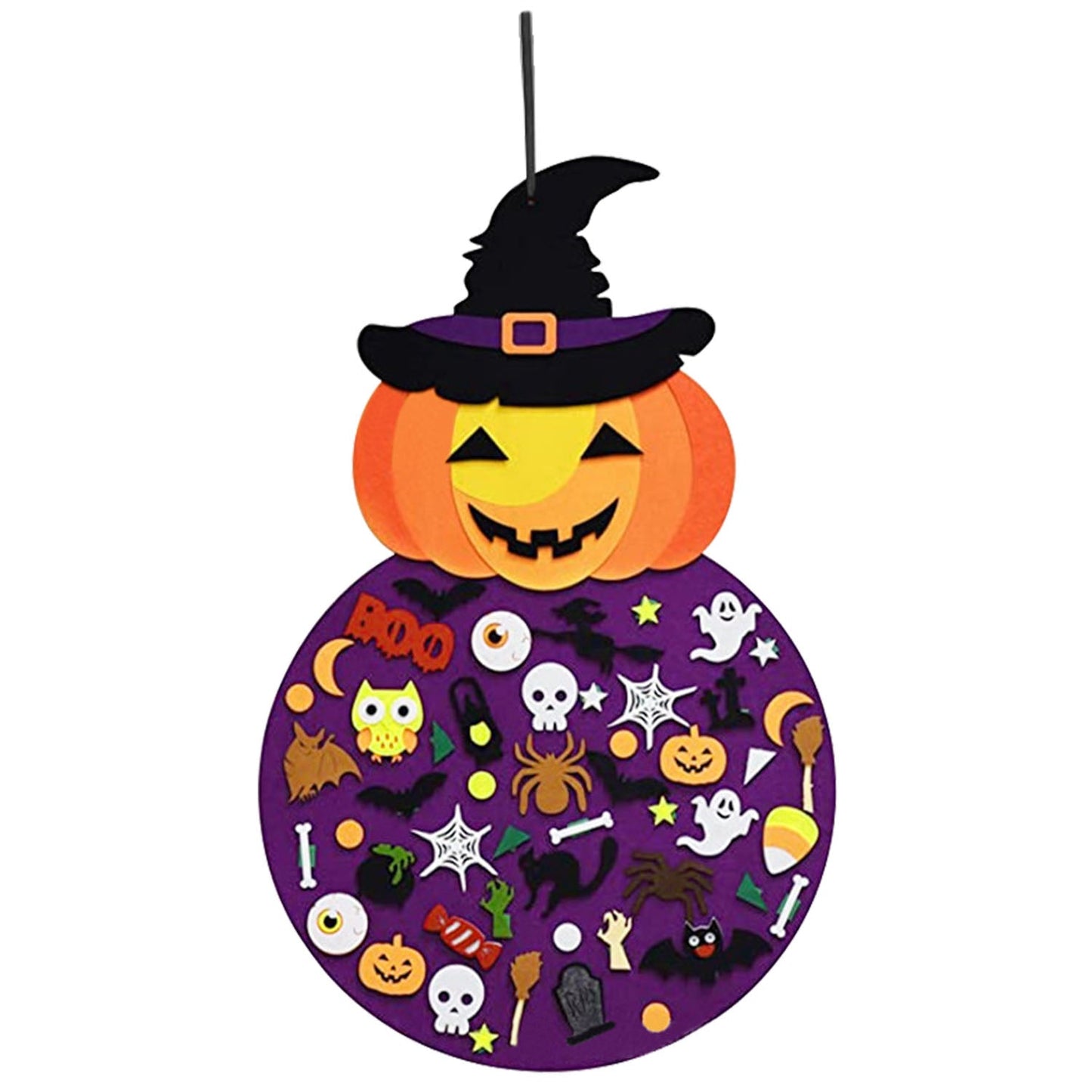 51-Pieces: Felt Pumpkin Witch Hanging Décor __stock:100 Holiday Decor & Apparel refund_fee:1200