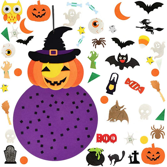 51-Pieces: Felt Pumpkin Witch Hanging Décor __stock:100 Holiday Decor & Apparel refund_fee:1200