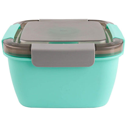 51oz Salad Bowl with Removable 3-Compartment Bento-Style Tray Green __stock:200 Kitchen & Dining refund_fee:800