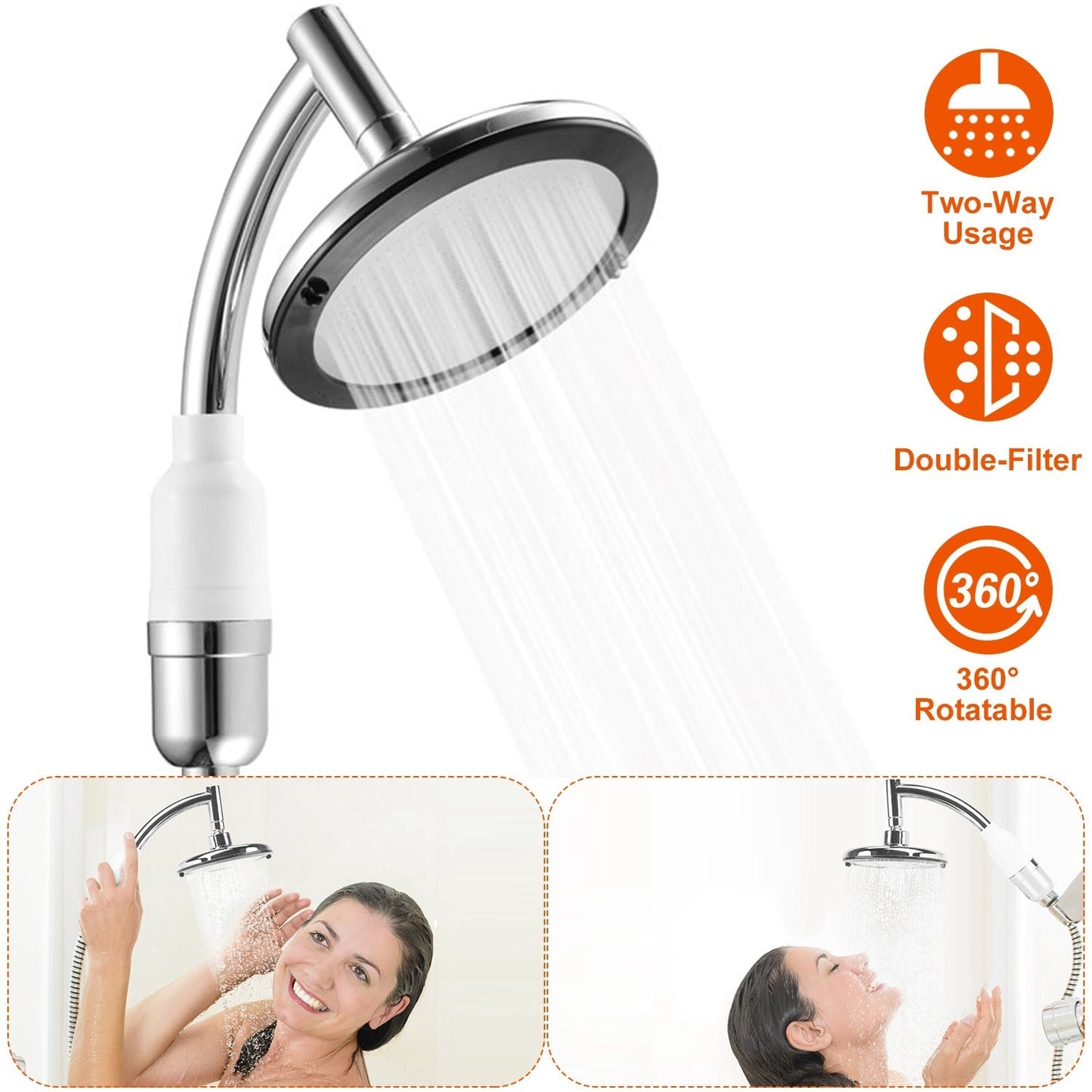 5.5-Inch High Pressure Shower Head __stock:50 Bath Low stock refund_fee:1200