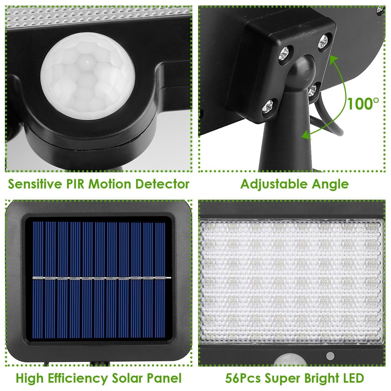 56 LEDs Outdoor Solar Security Flood Light __stock:50 Outdoor Lighting refund_fee:1200 Warranty