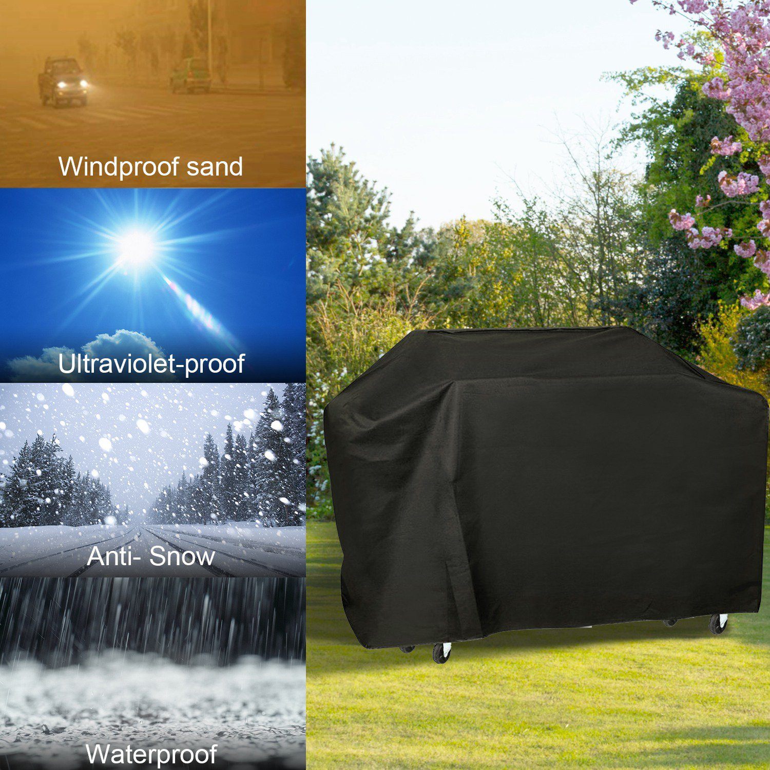 57-Inch Weather Resistant Barbecue Grill Cover __stock:100 Garden & Patio Low stock refund_fee:1200