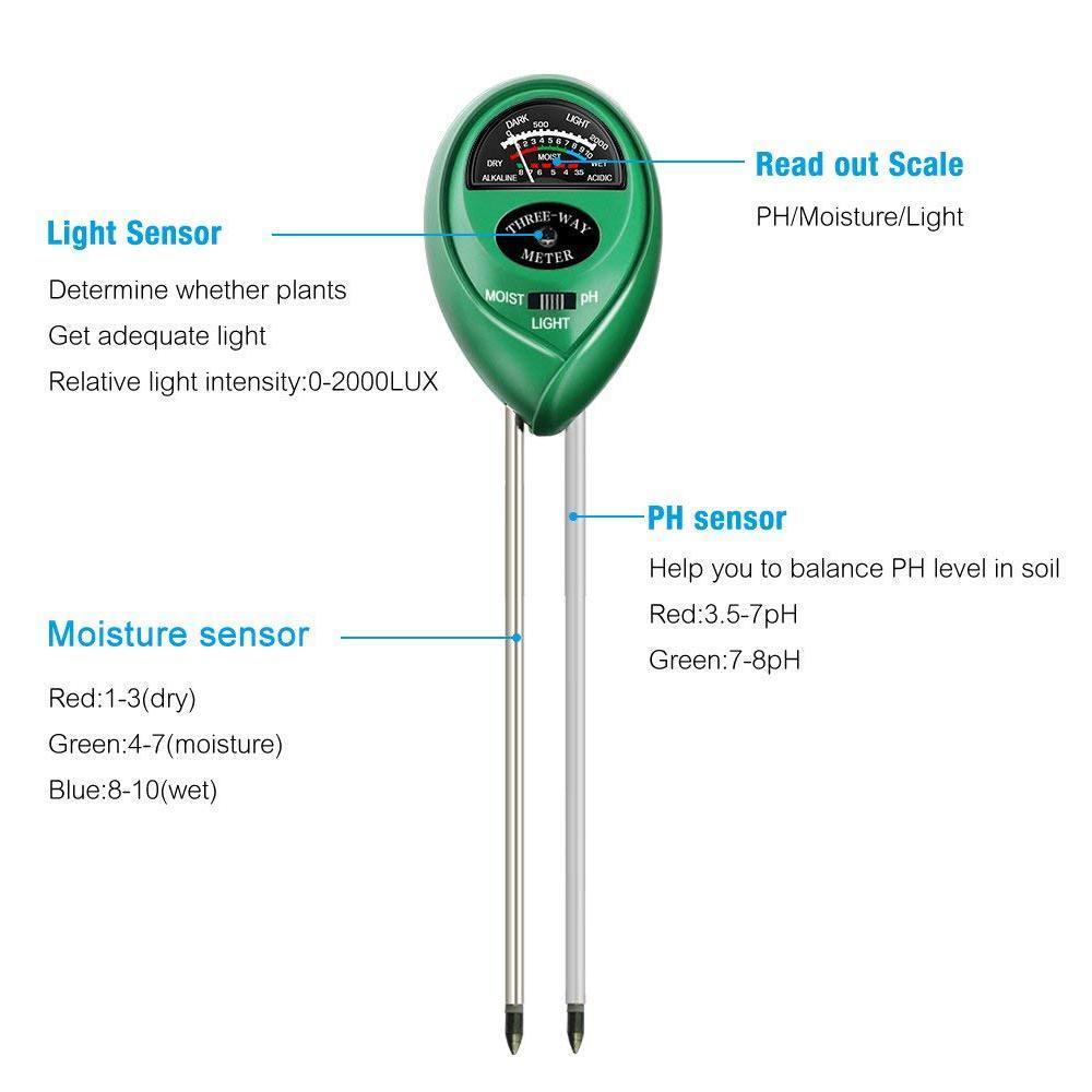 3-in-1 Soil Tester Kits with Moisture gadgets Garden & Patio