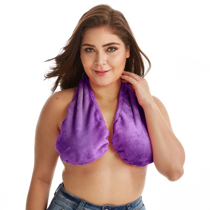 Comfortable Towel Bra purple bathroom