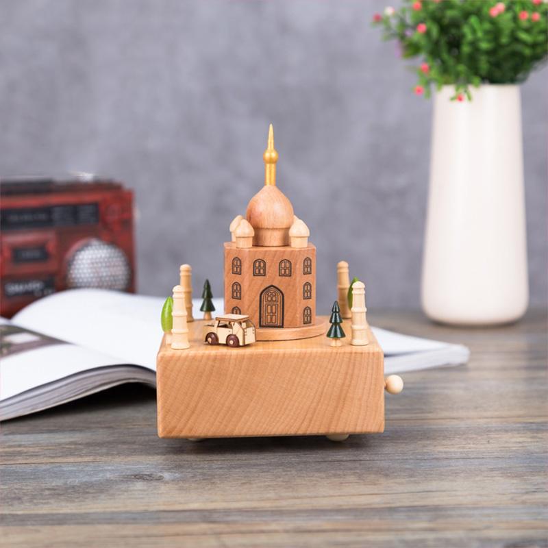 Wooden Music Box Taj Mahal Bedding decoration gifts