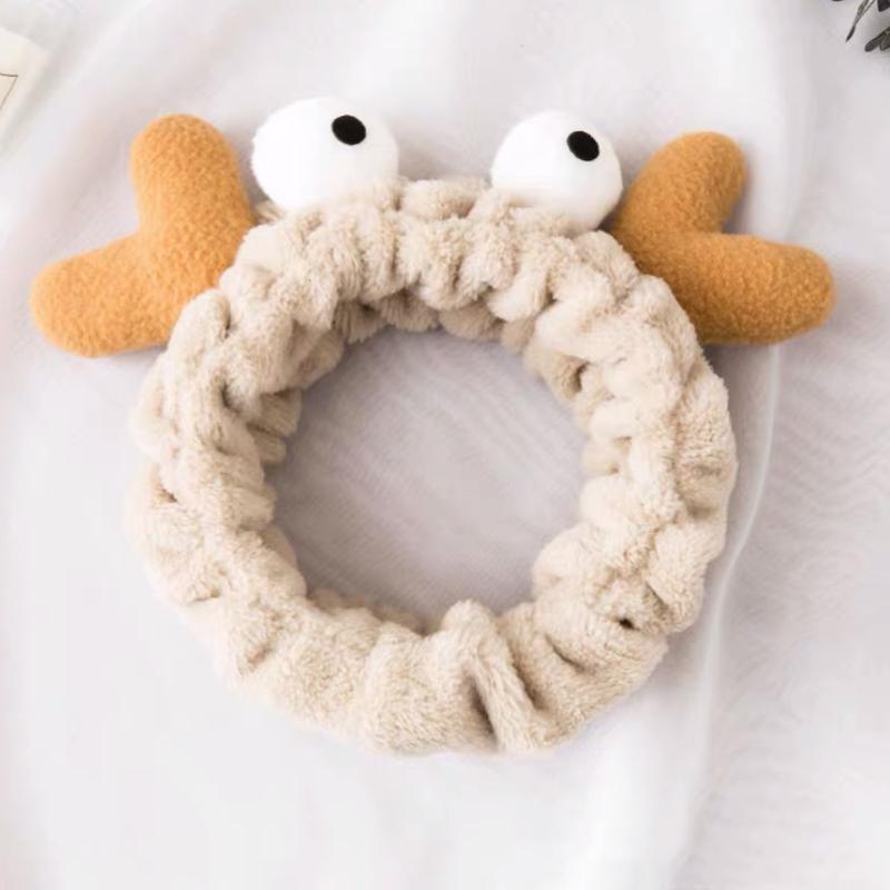 Coral Fleece Hair Band yellow crab bathroom