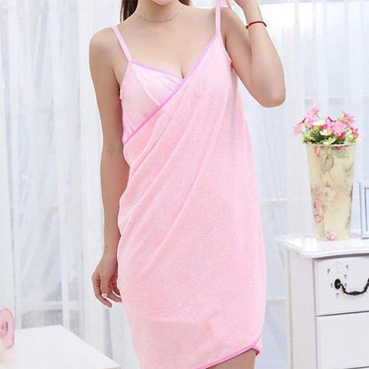 2-in-1 bath towel pink bathroom