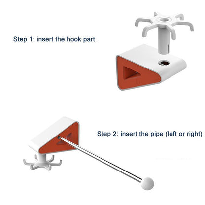 Seamless Rotating Hook With Steel Pipe Closet & Storage storage