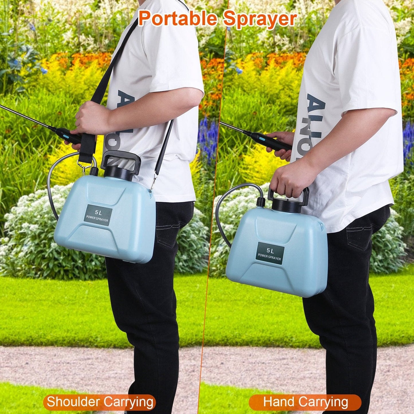 5L/1/3 Gallon Electric Plant Sprayer Telescopic Rechargeable with 3 Spray Sprouts __stock:50 Garden & Patio refund_fee:1800 Warranty