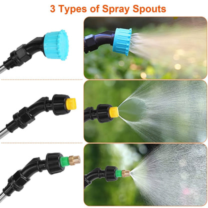 5L/1/3 Gallon Electric Plant Sprayer Telescopic Rechargeable with 3 Spray Sprouts __stock:50 Garden & Patio refund_fee:1800 Warranty