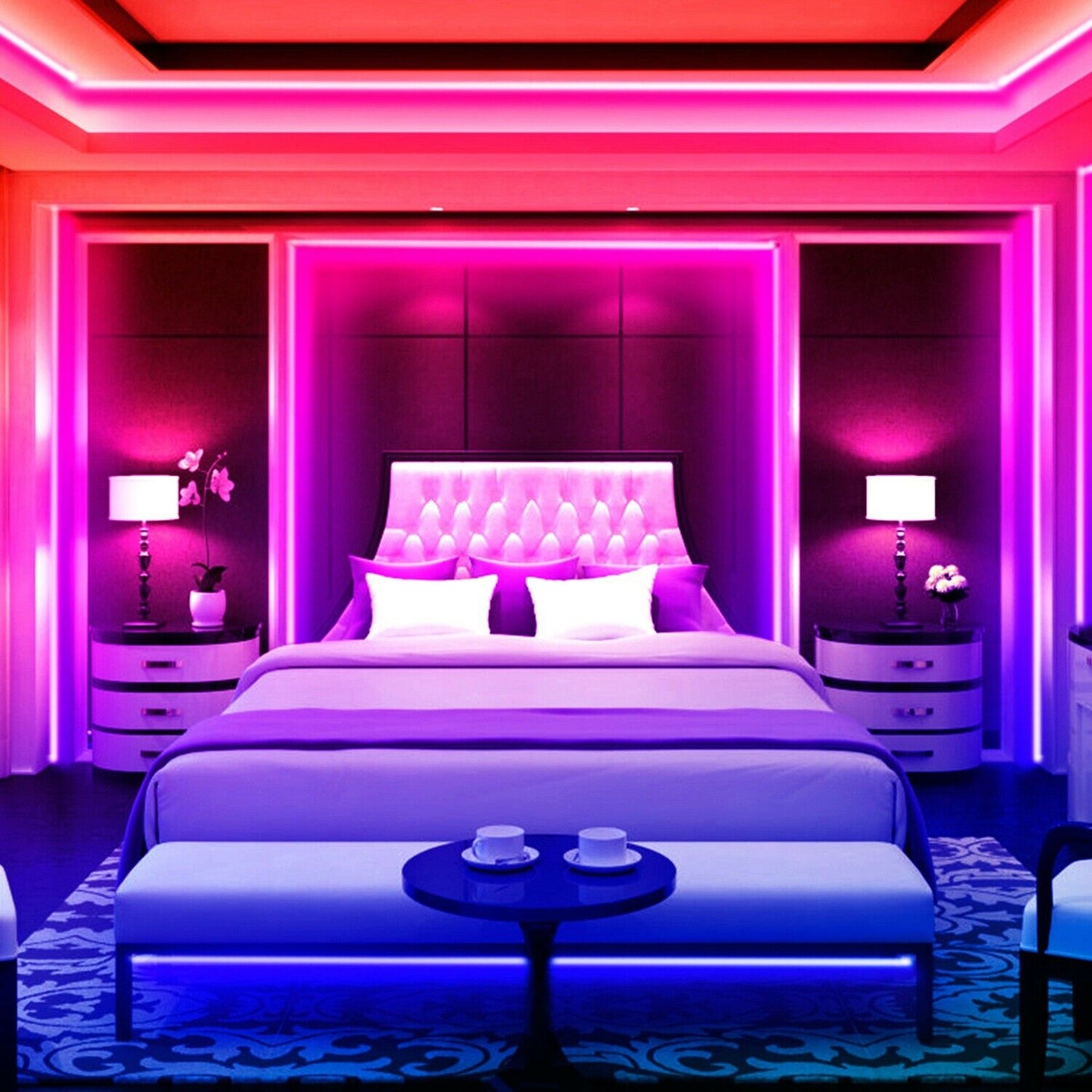 5M LED Strip Light 5050 SMD RGB Waterproof Smart WIFI IR APP Controller __stock:550 Indoor Lighting refund_fee:1200 Warranty