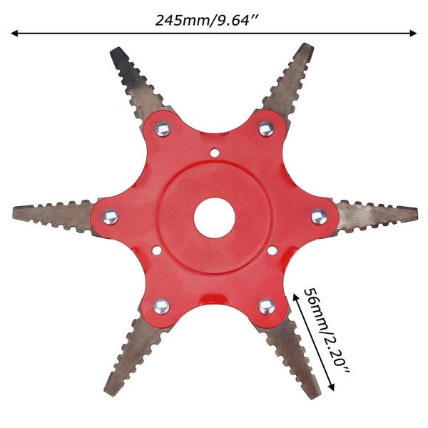 6 Leaves Lawn Mower Blade Metal Brush Cutter Blades Trimmer Blade __stock:500 Garden & Patio refund_fee:800