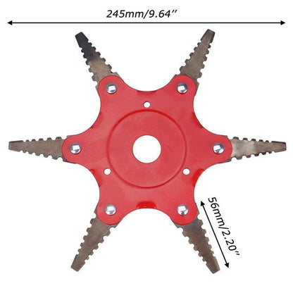 6 Leaves Lawn Mower Blade Metal Brush Cutter Blades Trimmer Blade __stock:500 Garden & Patio refund_fee:800