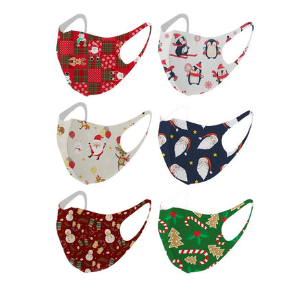 6-Pack: Fun Designed Holiday Themed Reusable Face Masks Set 2 Holiday Holiday Decor & Apparel refund_fee:800