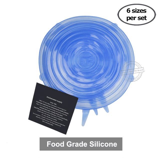 6-Pack: Reusable Silicone Stretch Lids Kitchen & Dining refund_fee:800