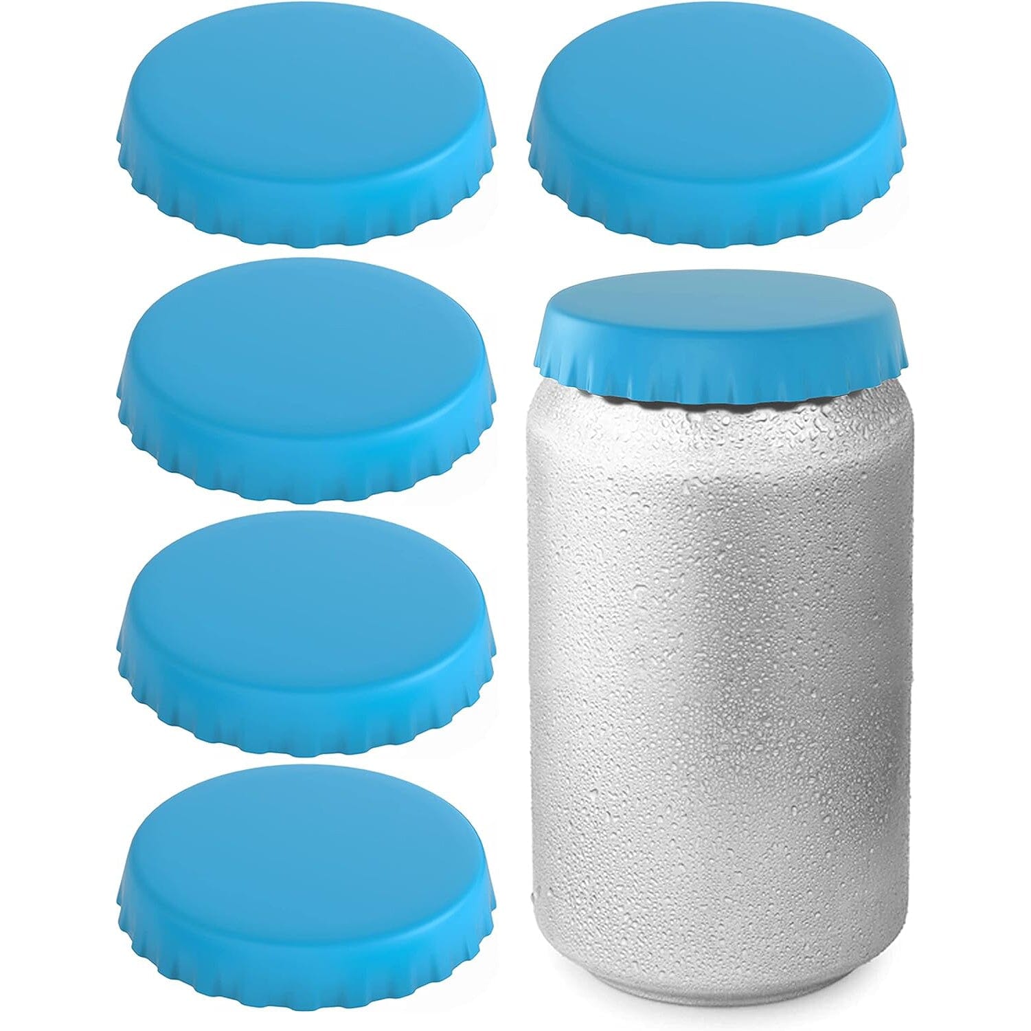 6-Pack: Silicone Can Lids Fits Standard Soda Cans Blue __stock:200 Kitchen & Dining refund_fee:800