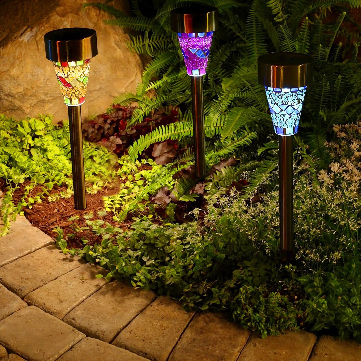 6-Pack: Solar Garden Lights IP44 Water Resistant Outdoor Lighting refund_fee:1200 Warranty