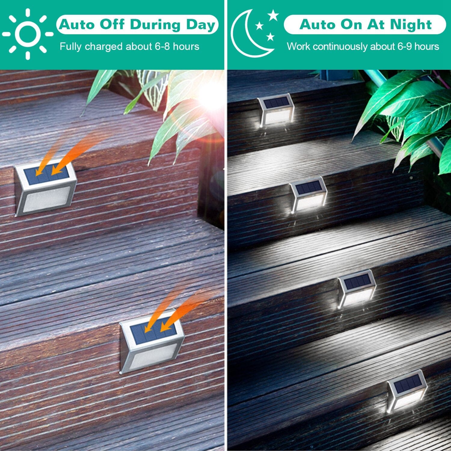 6-Pack: Solar Step Lights __stock:50 Outdoor Lighting refund_fee:1200 Warranty