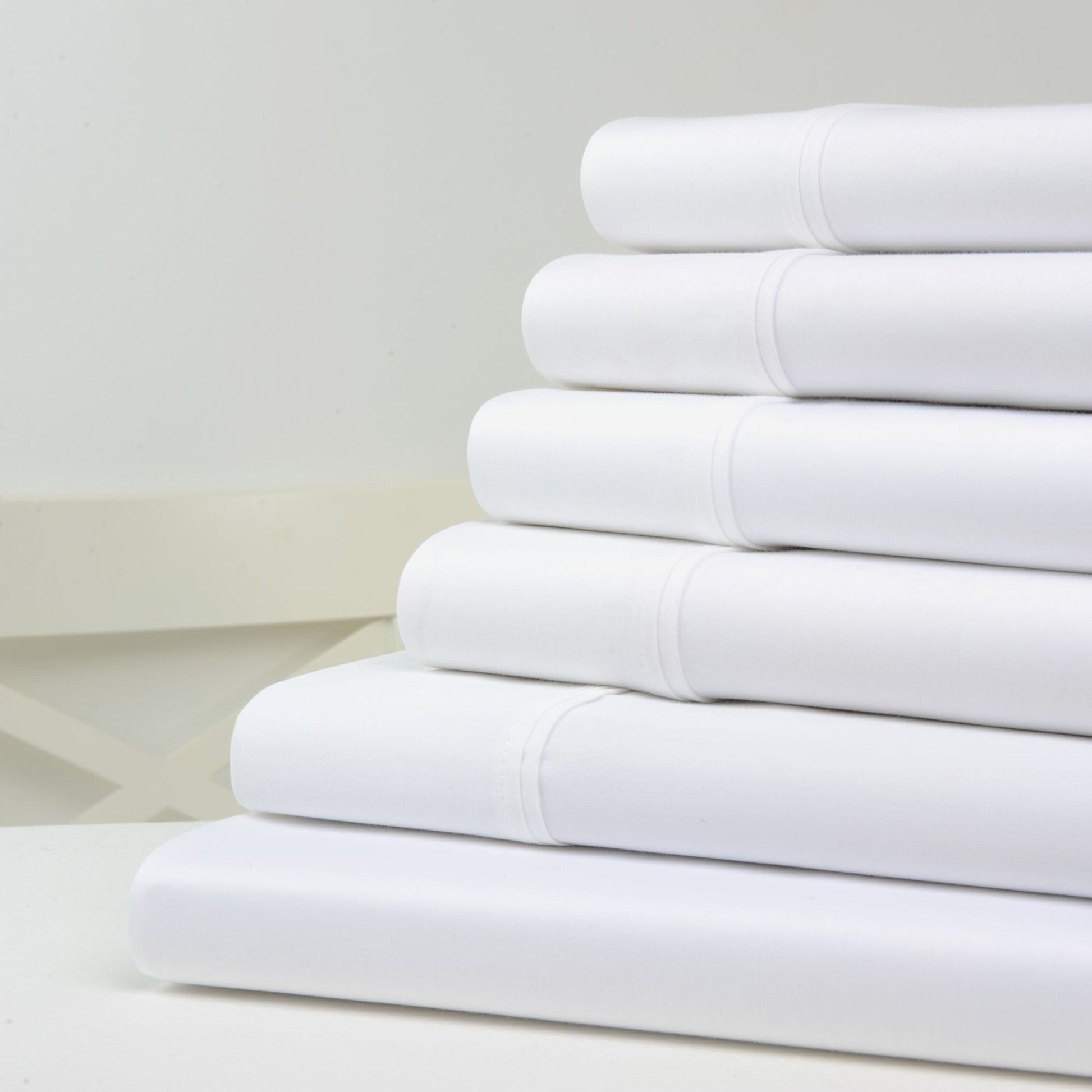 6-Piece: 1200 Thread Count Cotton Sheets White __label2:BOGO 30% OFF __stock:100 Bedding refund_fee:1800