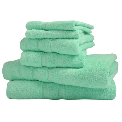 6-Piece: Bibb Home Zero Twist Egyptian Cotton Towel Set Aqua Bath refund_fee:1200