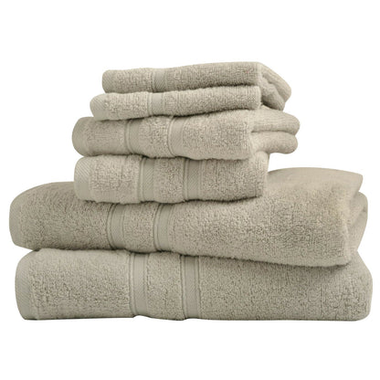 6-Piece: Bibb Home Zero Twist Egyptian Cotton Towel Set Silver Bath refund_fee:1200