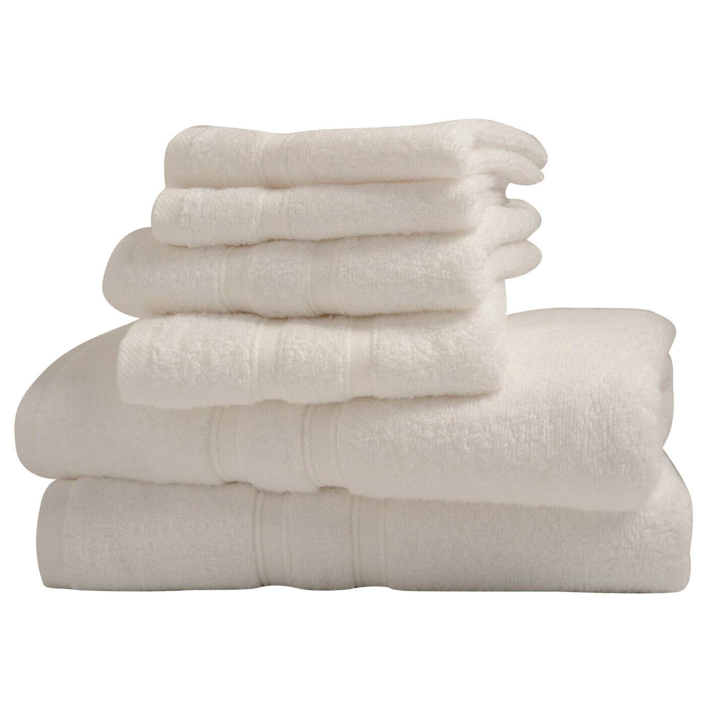 6-Piece: Bibb Home Zero Twist Egyptian Cotton Towel Set White Bath refund_fee:1200