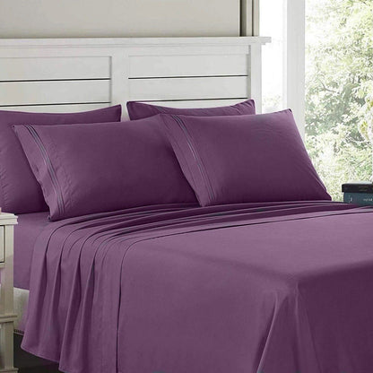 6-Piece: Lux Decor Collection 1800 Series Sheets Set Purple __label2:BOGO 30% OFF __stock:50 Bedding refund_fee:1200