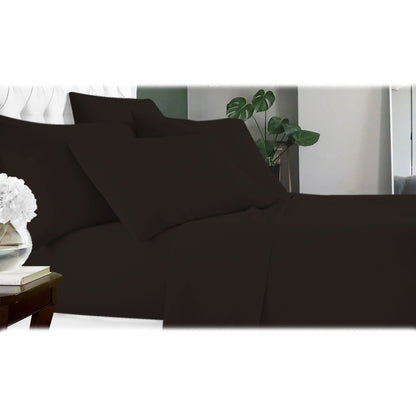 6-Piece: Luxury Home Cool Bamboo-Fiber Sheet Set Chocolate __label2:BOGO 30% OFF __stock:200 Bedding refund_fee:1200