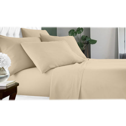 6-Piece: Luxury Home Cool Bamboo-Fiber Sheet Set Cream __label2:BOGO 30% OFF __stock:200 Bedding refund_fee:1200