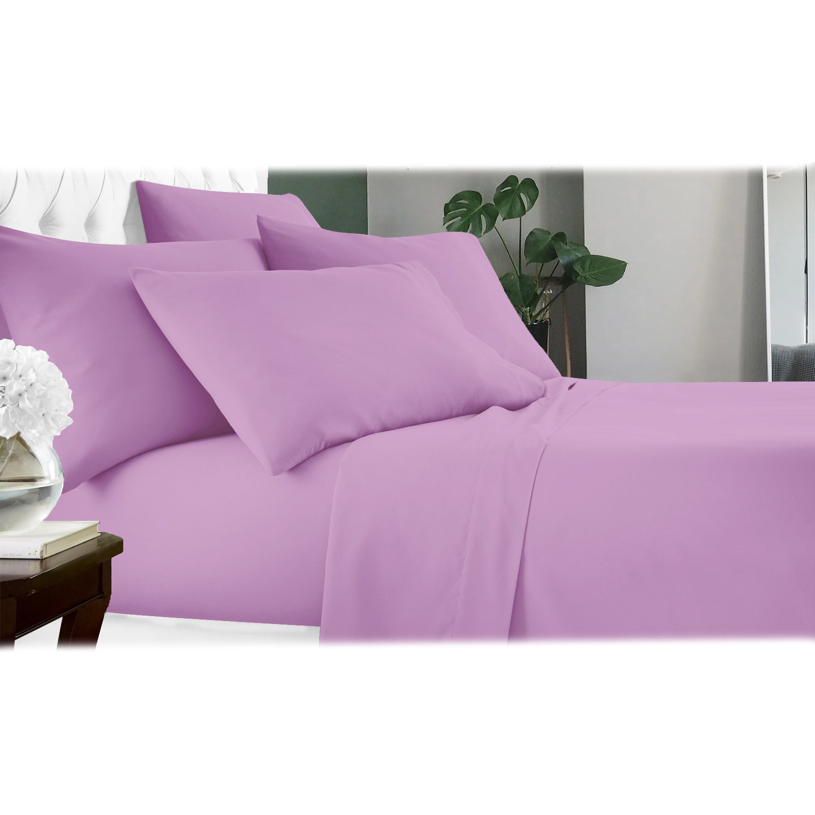 6-Piece: Luxury Home Cool Bamboo-Fiber Sheet Set Lilac __label2:BOGO 30% OFF __stock:200 Bedding refund_fee:1200