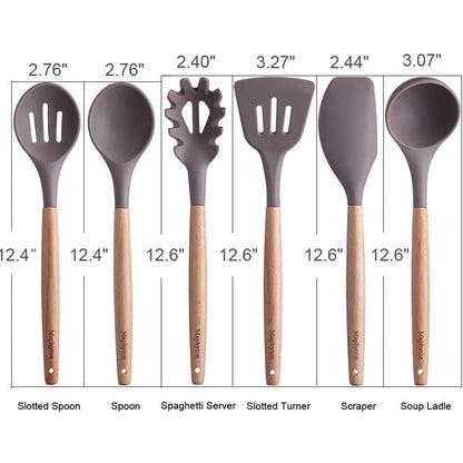 6-Piece: Maphyton Nonstick Silicone Cooking Utensils Set __stock:200 Kitchen & Dining refund_fee:1200