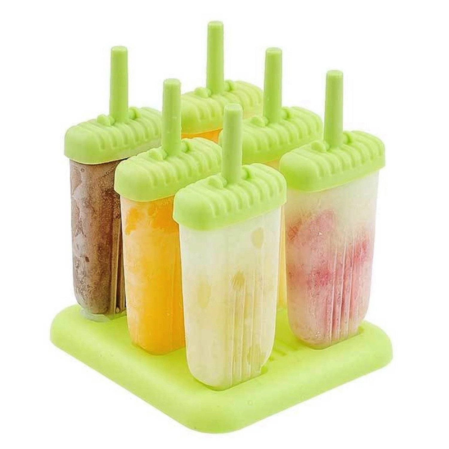 6-Piece: Popsicle Molds Reusable Ice Cream DIY Ice Pop Maker Green Kitchen & Dining refund_fee:800