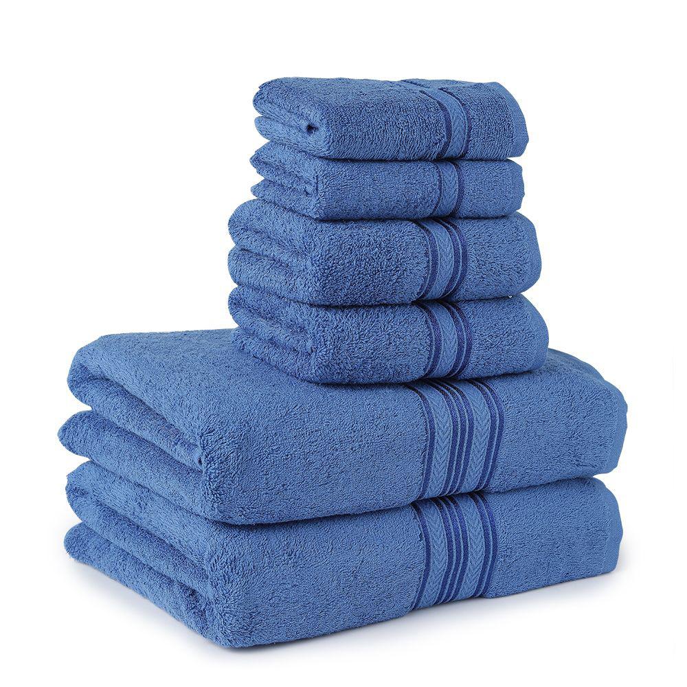 6-Piece: Ultra Soft Towel Set Blue __stock:100 Bath PriceCheck refund_fee:1200