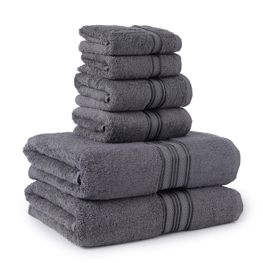 6-Piece: Ultra Soft Towel Set Gray __stock:100 Bath PriceCheck refund_fee:1200