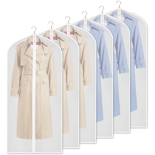 6-Pieces: Zilink Clear Garment Bag Dress Bags __stock:200 Closet & Storage refund_fee:1200