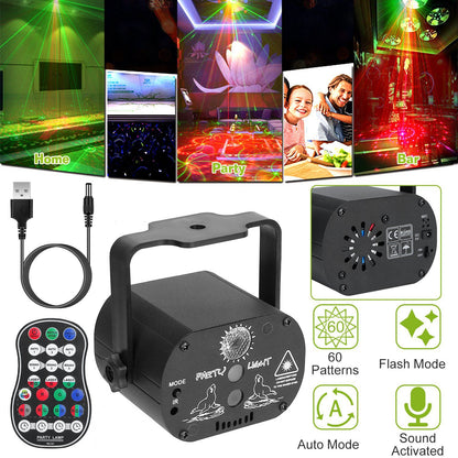 60 Pattern Laser Stage Light Sound Indoor Lighting refund_fee:1200 Warranty