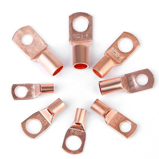 60-Piece: Battery Bare Copper Ring Lug Terminals Home Improvement Low stock refund_fee:1200