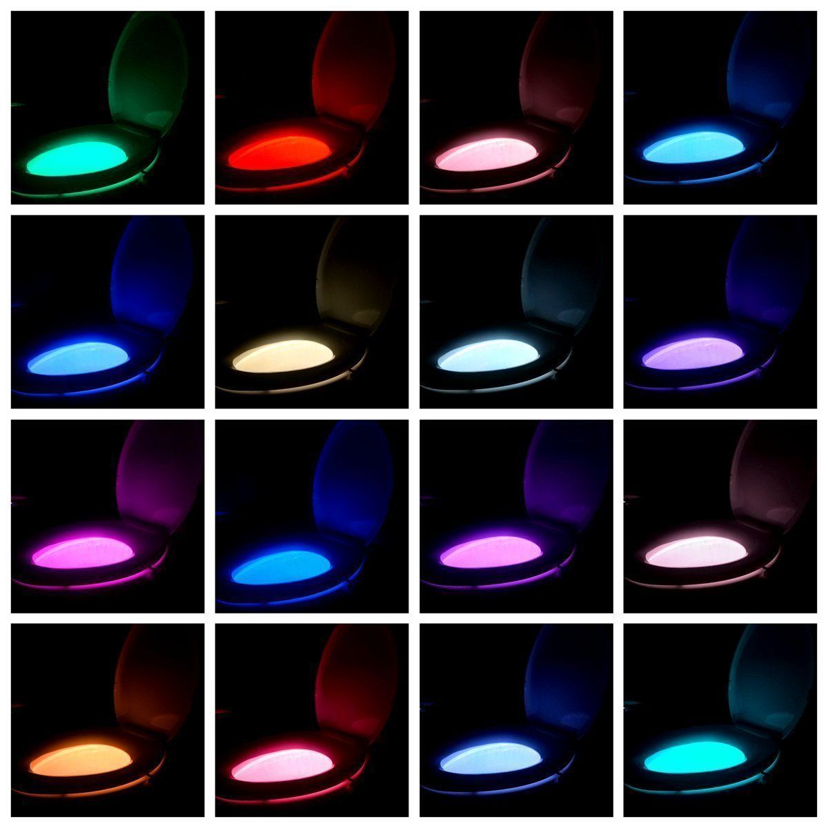 Hirundo 16-Color Motion Sensor LED Toilet Night Light bathroom smart home