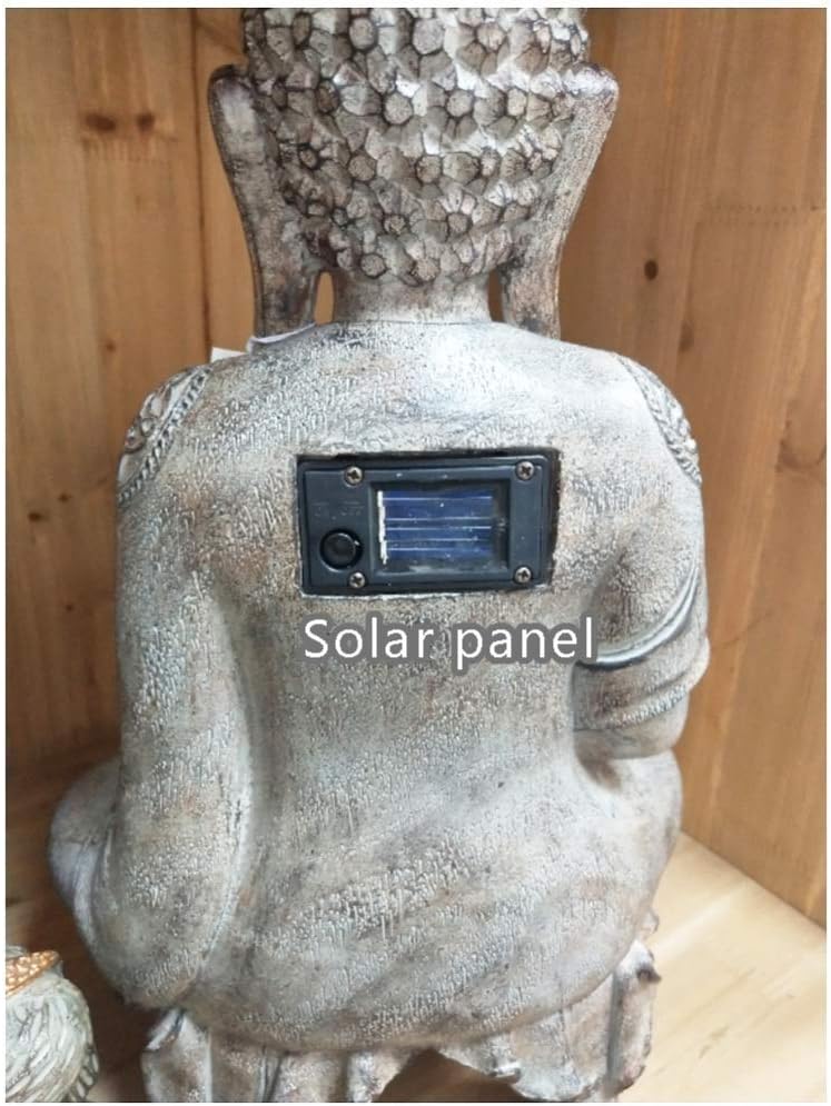 Zen Buddha Solar Statue