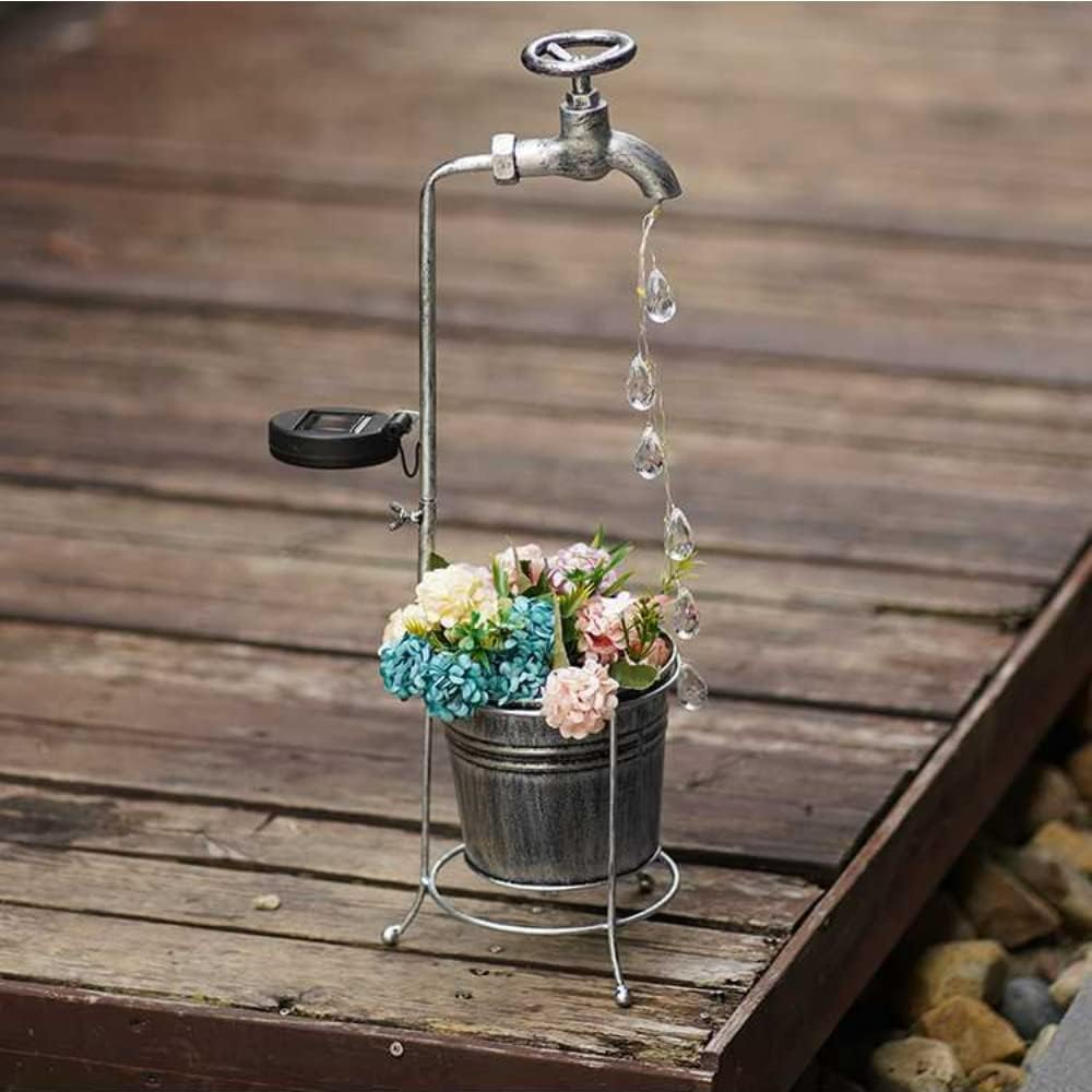 Solar Faucet Dripping Water Light