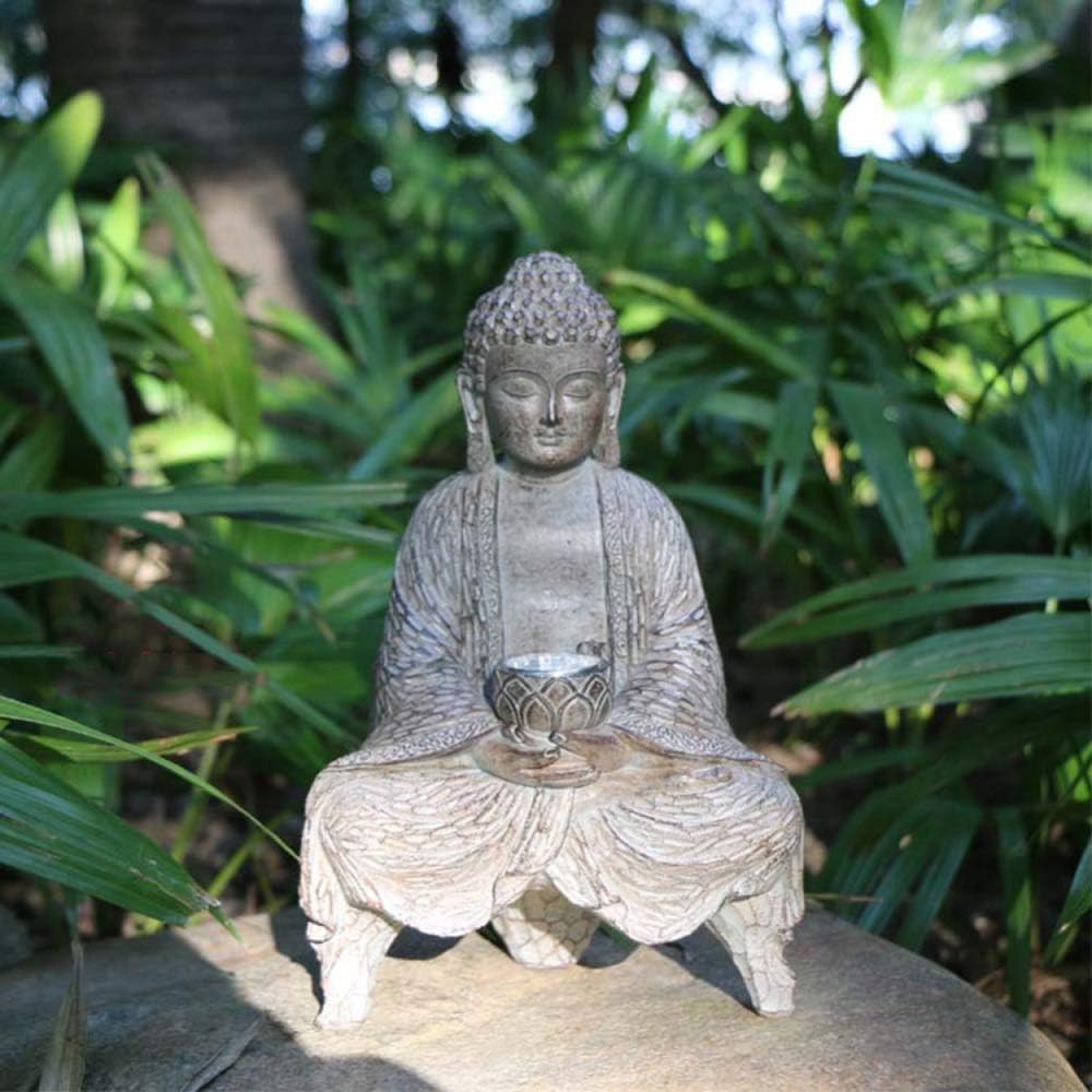 Zen Buddha Solar Statue